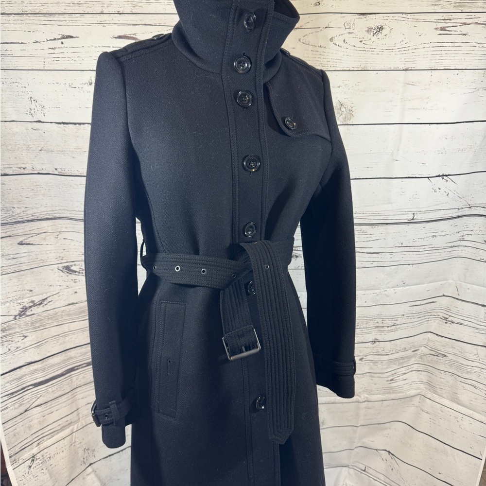 Burberry Black Trench Coat with Belt